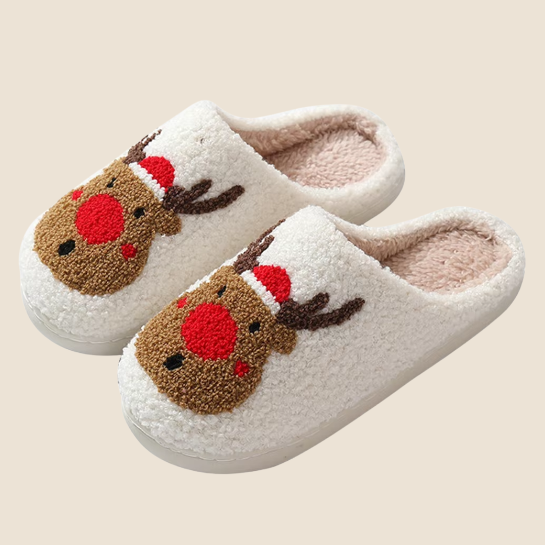 Kerst Slippers – Warme pluche slippers met antislip zool voor Dames en Heren