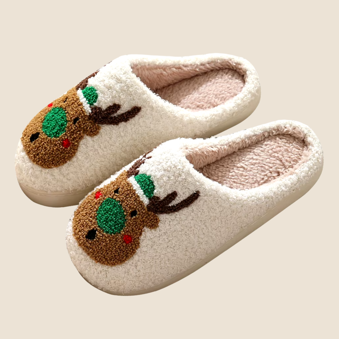 Kerst Slippers – Warme pluche slippers met antislip zool voor Dames en Heren