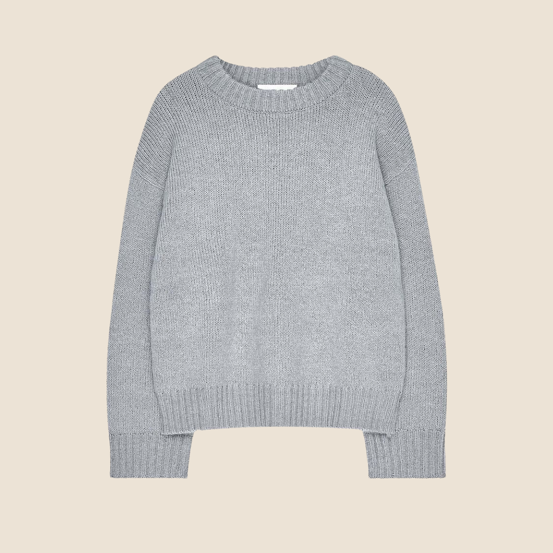 Gebreide trui van wolmix met ronde hals