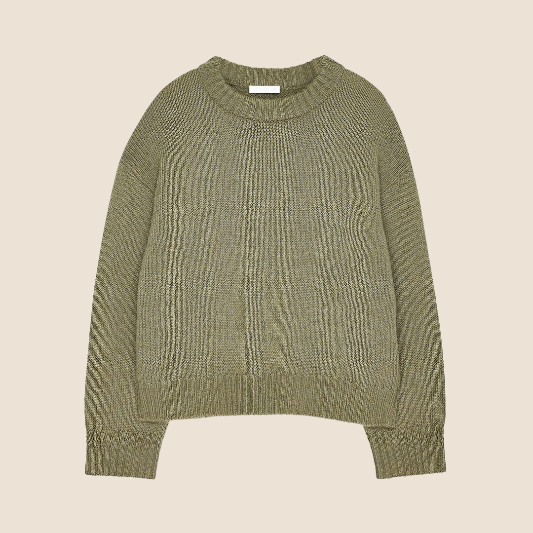 Gebreide trui van wolmix met ronde hals