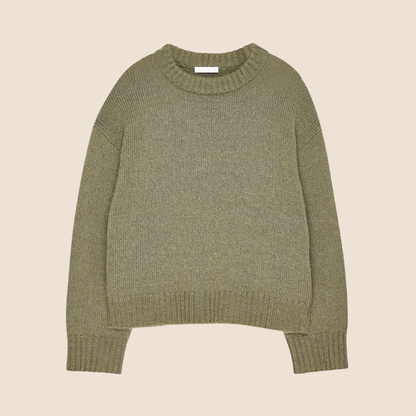 Gebreide trui van wolmix met ronde hals