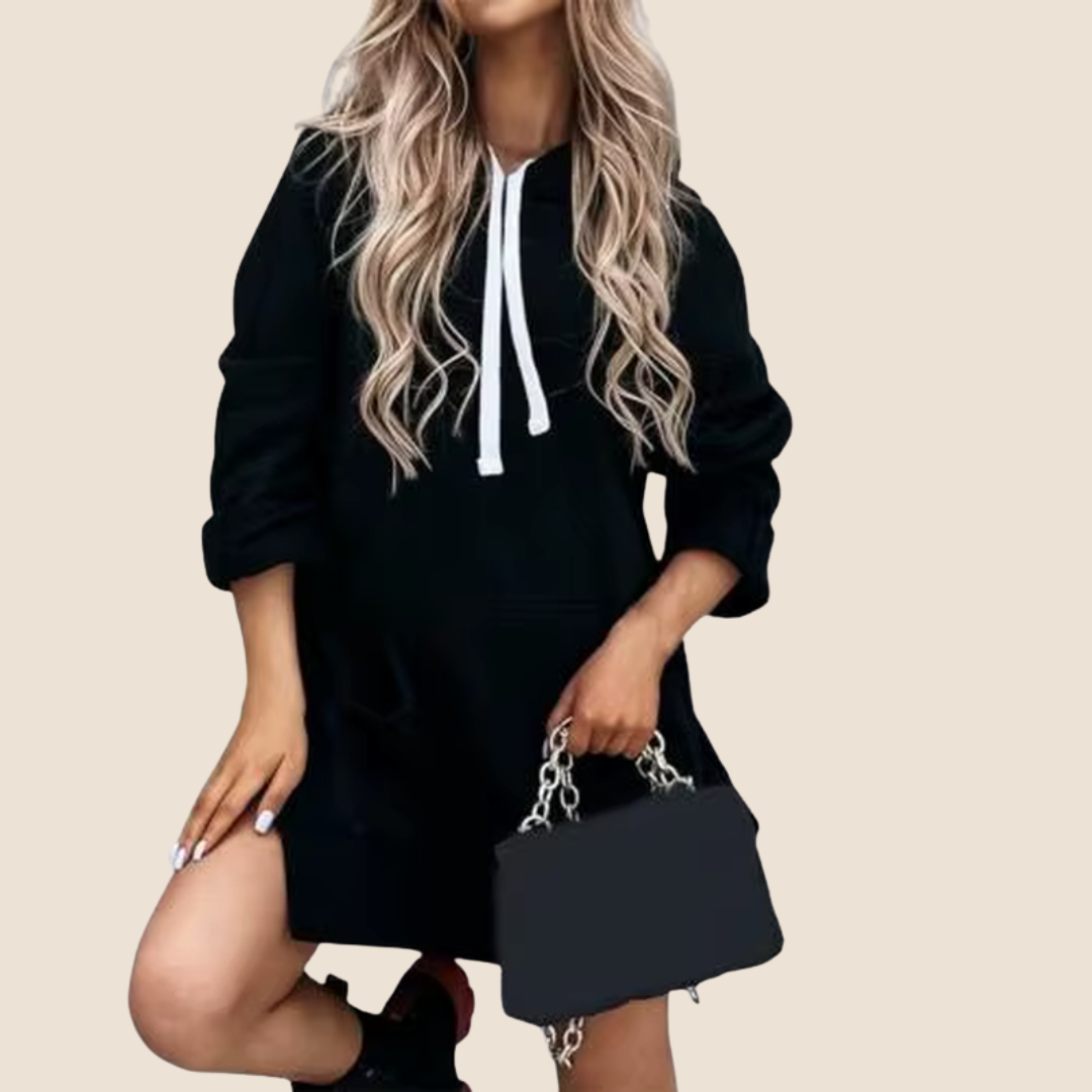 Dames Hoodie – Casual Hooded Pullover met Lange Mouwen voor Herfst en Winter