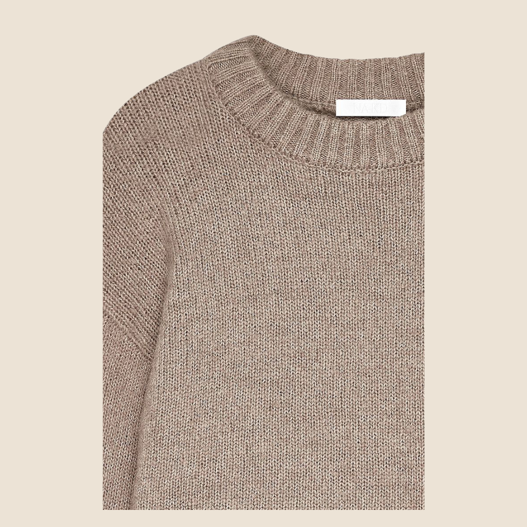 Gebreide trui van wolmix met ronde hals