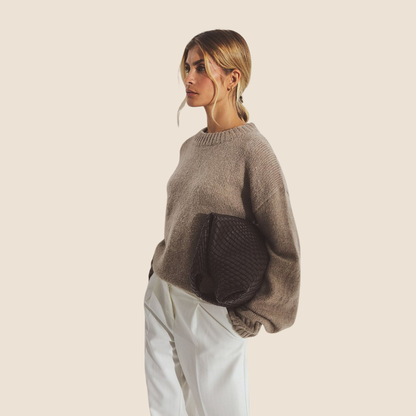 Gebreide trui van wolmix met ronde hals