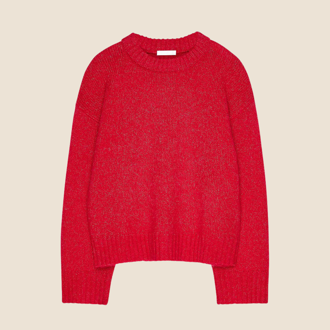 Gebreide trui van wolmix met ronde hals