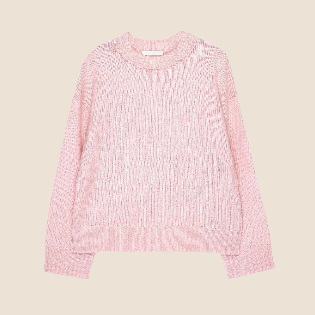 Gebreide trui van wolmix met ronde hals