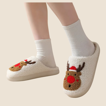 Kerst Slippers – Warme pluche slippers met antislip zool voor Dames en Heren