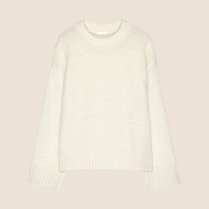 Gebreide trui van wolmix met ronde hals