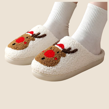 Kerst Slippers – Warme pluche slippers met antislip zool voor Dames en Heren