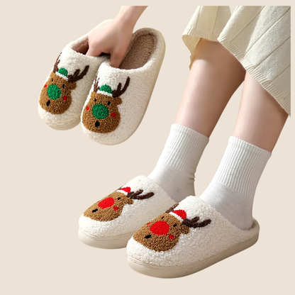 Kerst Slippers – Warme pluche slippers met antislip zool voor Dames en Heren